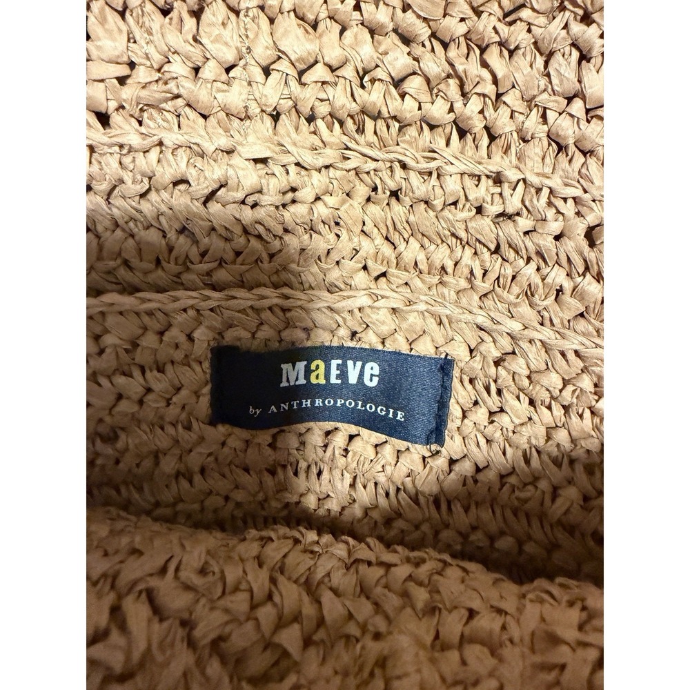 Maeve Anthropologie Raffia‎ Ruffle Clutch Crossbody Purse Resort Beach Vacation - Picture 4 of 6